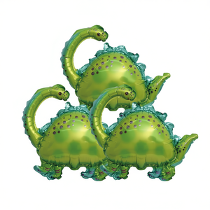 Globo de aluminio con forma de dinosaurio, color verde, 38x29,5 cm, decoraciones para fiestas, bolsa de 12 unidades - Product Image 2