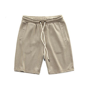 Shorts de sport pour homme à taille élastique, 100% coton, uni, personnalisable, shorts de course à pied - Product Image 3