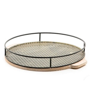 Juego de Dos Bandejas para Servir, Diseño Artesanal con Incrustaciones de Hueso, Bandeja de Madera Negra para Servir, Plato para Servir, Decoración de Mesa para Bodas y Fiestas - Product Image 3