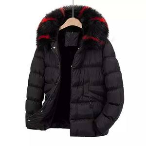 Blouson matelassé réversible imperméable noir pour homme 2025 – Vêtement de sport respirant en toile avec capuche en fourrure – Collection Hiver High Street - Product Image 1