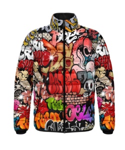 Chaqueta de Invierno Acolchada con Cierre de Cremallera Transpirable con Logotipo Personalizado al por Mayor, Chaqueta de Burbuja Brillante de 220 g para Hombre - Product Image 4