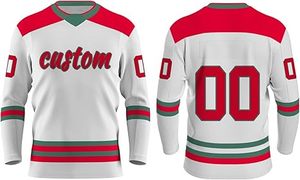 Uniforme de Hockey sobre Hielo para Adultos de Talla Grande, Diseño de Logotipo Personalizable, Transpirable, 100% Poliéster, Estilo Elegante, Muy Popular - Product Image 4