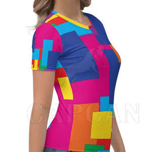 Las camisetas de secado rápido para mujer más vendidas, camisetas impresas transpirables de diseño personalizado con decoración bordada de alta calidad - Product Image 2