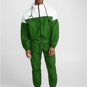 Chándal cortavientos de entrenamiento con logotipo personalizado, conjunto de 2 piezas, chaqueta y pantalones de chándal para hombre, chándales de nailon con cremallera para hombre - Product Image 4