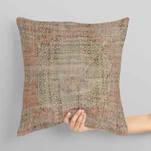 Terra Cotta Printed Pillow: Turkish Design Ethnic Patterned <b>Cushion</b> Case,<b>Cover</b>+Insert - Product Image 1
