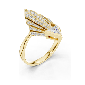 Bague pour femme en diamant de laboratoire 0,577 CT, clarté VVS-VS EF, or 18 carats, 14 carats, 10 carats et argent 925, or rose, or jaune, or blanc - Product Image 5