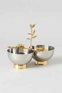 Assiette à légumes en acier inoxydable finition or en métal de haute qualité Outils à salade Assiette en métal Bol de service - Product Image 2