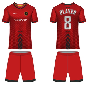 เสื้อทีมฟุตบอลผ้าโพลีเอสเตอร์แห้งแบบพอดีตัวสำหรับฤดูร้อนเสื้อทีมออกแบบตามสั่ง100% - Product Image 1