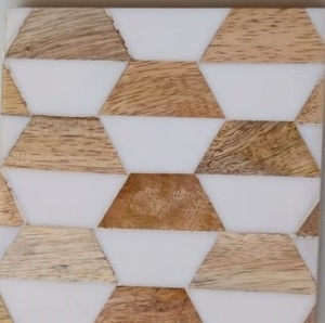 Bamboo Handmade Eco-Friendly Heat Resistant Square <b>Coasters</b> for Home Kitchen Tableware - Product Image 3