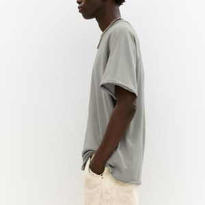 Camiseta de gran tamaño lisa de peso pesado de alta calidad impresión bordado personalizado en blanco 100% algodón hombres camiseta - Product Image 5