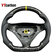 YTcarbon pour C-CLASS W203 SLK-CLASS R171 2005-2008 Accessoires intérieurs de voiture en fibre de carbone Volant en cuir forgé