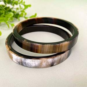 CAPTIVATING NATURAL BUFFALO HORN CUFF BANGLES and <b>Bracelets</b> Made From Real Buffalo Horn, Available in an Assortment of Sizes - Product Image 4