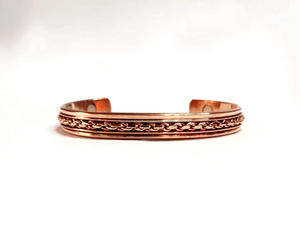 Brazalete de cobre sólido de cobre puro con logotipo personalizado 100% de alta calidad para hombres y mujeres a bajo precio de LUXURY CRAFTS - Product Image 1