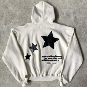 Sudadera con capucha corta y cremallera de forro polar grueso de 330/430 g/m², unisex, personalizada, estilo oversize, ecológica, para otoño 2025 - Product Image 5