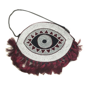Sac à main perlé Evil Eye Eco-Friendly Small Clutch Purse Handheld Pouch Bag with Zipper - Product Image 3