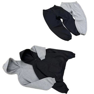 2025 vente en gros personnalisé 100% coton survêtements haute qualité surdimensionné Fitness sport survêtements fermeture éclair à capuche grande taille hiver - Product Image 2