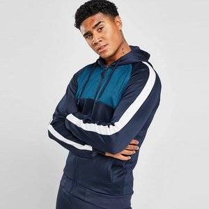 Conjunto Deportivo de 2 Piezas con Cremallera Completa para Hombre, Panel de Contraste en el Pecho, Chándal, Ropa Deportiva con Logotipo Personalizado, Ropa Urbana, Fabricante OEM ODM - Product Image 5