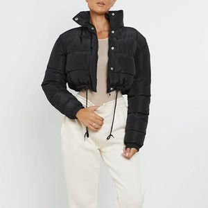 Veste matelassée courte pour femme, fermeture éclair courte, imprimé personnalisé, rembourrage en coton, respirante, coupe-vent, séchage rapide, hiver - Product Image 6