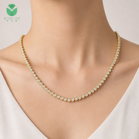 Collier avec pendentif en diamant de laboratoire de couleur D, taille marquise personnalisée, or jaune 14 carats, certifié IGI, bijoux de luxe élégants pour femmes