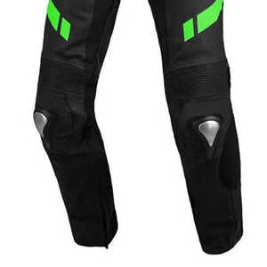 ชุดแข่งรถมอเตอร์ไซค์หนังวัวสีดำเขียวสะท้อนแสงแบบยูนิเซ็กซ์ ระบายอากาศ กันลม อุปกรณ์ป้องกัน สำหรับฤดูหนาวและทุกฤดู - Product Image 6