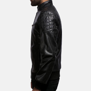 แจ็คเก็ตหนังผู้ชายดีไซน์เนอร์ขายส่ง สไตล์ลำลอง กันน้ำ น้ำหนักเบา คอตั้ง เหมาะสำหรับขี่มอเตอร์ไซค์และเล่นกอล์ฟ - Product Image 5