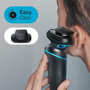 Rasoir électrique rechargeable pour homme, rasoir rotatif à grille pour utilisation humide et sèche, avec étui de voyage, charge rapide, étanche IPX7 - Product Image 3