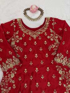 Elegante traje Salwar con pantalones Sharara y Dupatta | Ropa étnica india para damas de honor | Suministro de precio de fábrica - Product Image 2