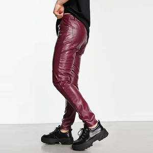 กางเกงหนังผู้ชายแบบสั่งทำพร้อมโลโก้ออกแบบได้ตามต้องการ - Product Image 3