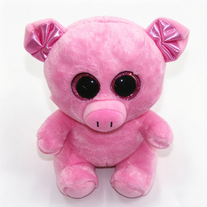 ตุ๊กตาหมูสีชมพูสุดน่ารัก ตุ๊กตาหมูตาโต ตุ๊กตาตาประกายวิบวับ ตุ๊กตาสัตว์น่ารัก ตุ๊กตาหมูแสนน่ารัก - Product Image 1