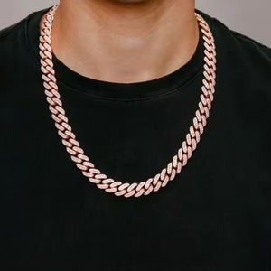 Attrayant 10K Or Moissanite Collier E Couleur Brillant Coupe VVS2 Clarté Luxe Hip Hop Unisexe Plaqué Or Bijoux Fournisseur - Product Image 1