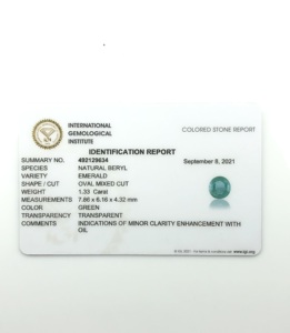 7.8x6.1มม. ตัดรูปไข่แซมเบียสีเขียวมรกตชั้นดีทำด้วยมือเครื่องประดับ DIY คุณภาพสูงอัญมณีมรกตหลวมพร้อมใบรับรอง IGI - Product Image 4