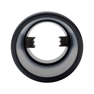 Terminale rotondo diametro 66mm inclinato in acciaio inossidabile nero - Product Image 3