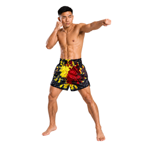 Pantalones Cortos de Muay Thai Transpirables Personalizados para Hombre y Mujer, 100% Poliéster, Cintura Elástica, Servicio OEM - Product Image 3