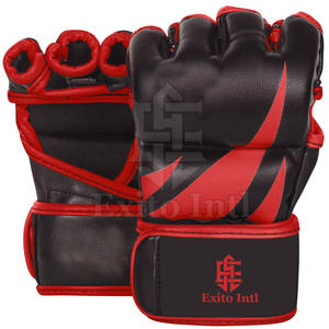 Gants MMA de fabrication professionnelle pour l'entraînement au combat Matériau en cuir durable - Product Image 1
