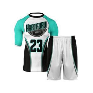 Maillot et short de football américain personnalisables de haute qualité 7on7 & 7v7 Uniformes d'été imprimés par sublimation de compression - Product Image 4