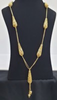 Vente chaude 24KT Plaqué Or Cinq Grammes Long Ensemble de Bijoux de Conception de Charme Pour Femme Nouvelle Collection Offre Promotionnelle