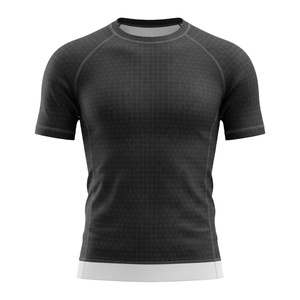 Custom sublimated <b>rash</b> <b>guard</b> shirt for men <b>women</b> kids MMA BJJ jiu jitsu no gi training durable compression wholesale swimwear - Product Image 1