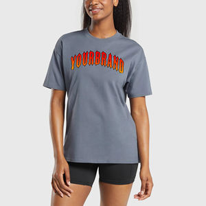 OEM/ODM 100% algodón 320 GSM Jersey peso pesado ajuste holgado manga corta Camiseta secado rápido transpirable Color sólido gimnasio desgaste camiseta - Product Image 1