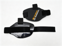 Étiquettes PVC 2D gaufrées personnalisées avec logo d'usine, protection de chaussures en caoutchouc pour moto