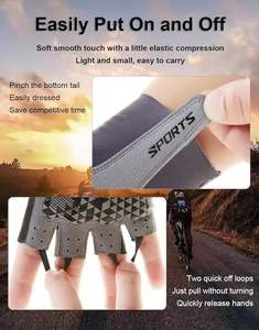 Gants de fitness demi-doigt de qualité supérieure unisexe en cuir à séchage rapide impression de logo personnalisé respirant couleur unie pour une utilisation en salle de sport - Product Image 5