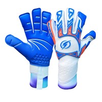 Guantes de Portero de Fútbol SILVER SEA SPORTS SSS-107 Personalizados, Látex Alemán de 4 mm, Inyección de Goma 3D, Dedos Planos, Muñeca Ajustable
