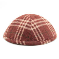 Kipá Roja Retro Personalizada, Gorro Judío Étnico de Cuello Redondo de Algodón Puro, Nueva Moda