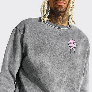 Custom Manufacturer Latest Price Screen Printing Acid Wash Streetwear High Quality Plus Size Men 100% Cotton Breathable - Product Image 2