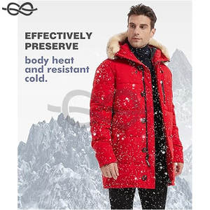 Veste Parka rembourrée d'extérieur isolée coupe-vent pour hommes, manteau d'hiver épais, froid extrême, imperméable et respirant - Product Image 3