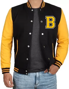 Personalizado de lujo negro Varsity Chaquetas Chaqueta de los hombres de manga de cuero Letterman Varsity chaqueta para los hombres - Product Image 4
