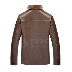 Men's Best Quality Cow Skin Leather Stand Collar <b>Jacket</b> Zipper <b>Winter</b> <b>Waterproof</b> <b>Jacket</b> in All Colors and Sizes - Product Image 2