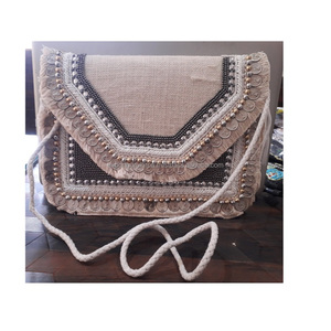 Indian Handcrafted Beaded Evening Clutch Bags Direct Factory Transfer Wedding Clutch Bags <b>Handbag</b> Bohemian Messenger Bag - Product Image 3