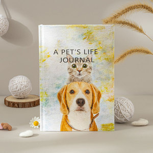 Diario per Animali Domestici LABON a PETS LIFE con Copertina Rigida, Agenda Giornaliera per Cani e Gatti con Nastro, Pagine Interne Stampate con Finitura Opaca - Product Image 1