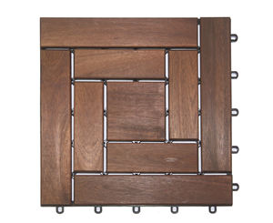 Loseta de Madera de Acacia Entrecruzada de 9 Listones, 300*300 mm, Vietnam, para Interiores y Exteriores, Fácil de Montar, Ecológica - Product Image 3