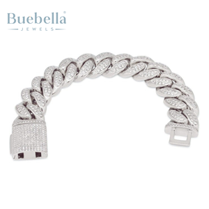 Hot Selling 18mm 18k Gold Plated 925 <b>Sterling</b> <b>Silver</b> VVS Moissanite Diamond Iced Miami Cuban Link <b>Bracelet</b> - Product Image 4